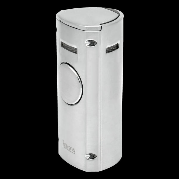 Ronson 110001 Vžigalnik plinski Jet Flame Volcano srebrn