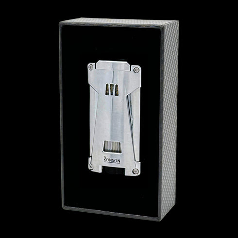 Vžigalnik Ronson 119001 za cigare plinski Jet Flame Hurricane, Chrome Satin