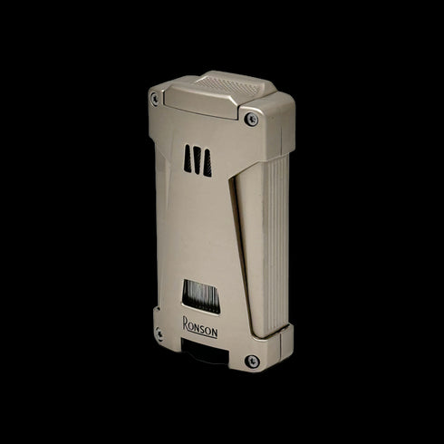 Vžigalnik Ronson 119003 za cigare plinski Jet Flame Hurricane, Grey Satin