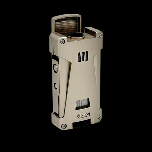 Vžigalnik Ronson 119003 za cigare plinski Jet Flame Hurricane, Grey Satin