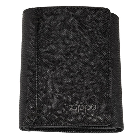 Zippo 2.007.075 Denarnica Saffiano 3-delna pokončna, Črna