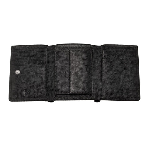 Zippo 2.007.075 Denarnica Saffiano 3-delna pokončna, Črna