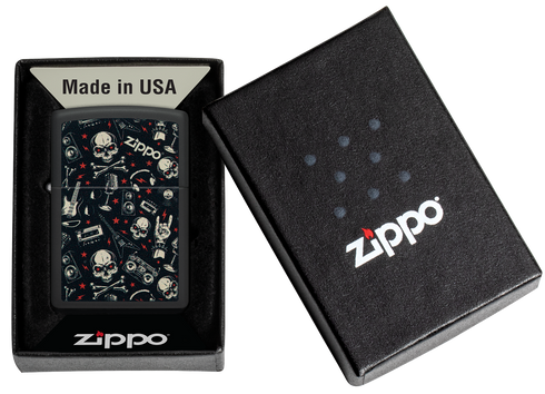 Zippo 60.007.008 vžigalnik Grunt Pattern with Skulls