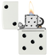 Zippo 46159 vžigalnik Dominos, White Matte