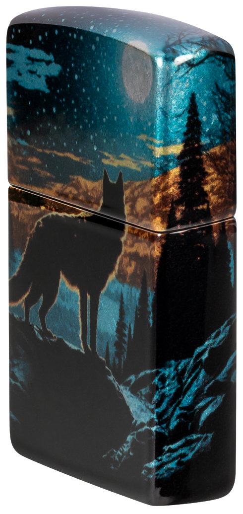 Zippo 46252 vžigalnik Wolf in Nature, 540 Tumbled Chrome
