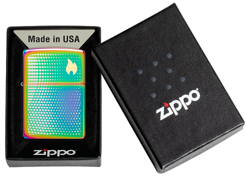 Zippo 46569 vžigalnik Dots and Flame, Multi Color