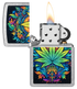 Zippo 46575 vžigalnik Psychedelic Cannabis, Street Chrome