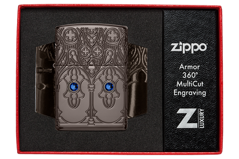 Zippo 46753 vžigalnik Spiritual Pattern Armor, Black Ice