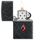 Zippo 46756 vžigalnik Red Jewel with Pattern Armor, Black Matte