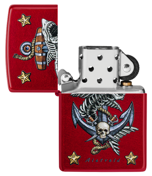 Zippo 47109 vžigalnik Nautic Anchor & Skulls by Rietveld