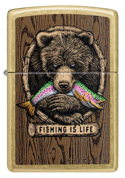 Zippo 47111 vžigalnik Bear & Fishing by Rietveld