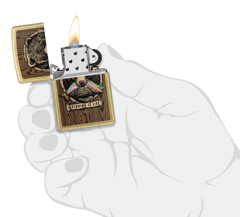 Zippo 47111 vžigalnik Bear & Fishing by Rietveld
