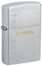 Zippo 47454 vžigalnik Frame Pattern, Satin Chrome