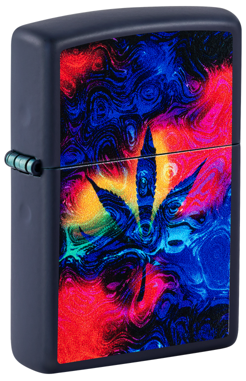 Zippo 47507 vžigalnik Tie Dye MLeaf, Navy Matte