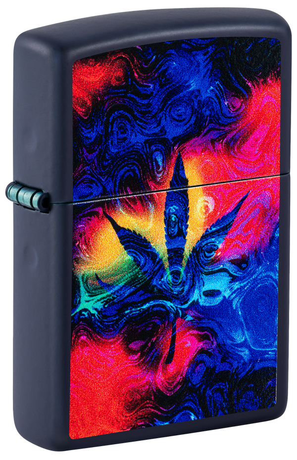 Zippo 47507 vžigalnik Tie Dye MLeaf, Navy Matte