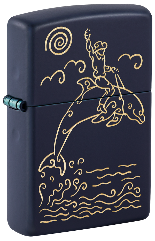 Zippo 47535 vžigalnik Dolphin Cowboy, Navy Matte