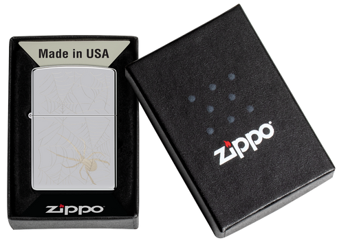 Zippo vžigalnik 48767 Spider Web High Polish Chrome
