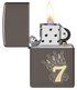 Zippo 48913 vžigalnik Lucky 7, Black Ice