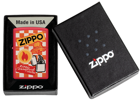 Zippo 48998 vžigalnik Retro Zippo Ad, Red Matte