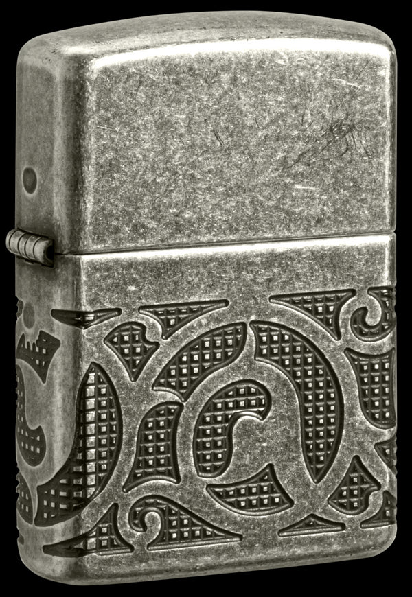 Zippo vžigalnik 49290 Pattern Armor Antique Silver