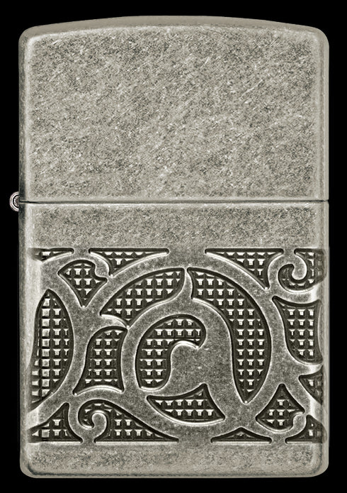 Zippo vžigalnik 49290 Pattern Armor Antique Silver