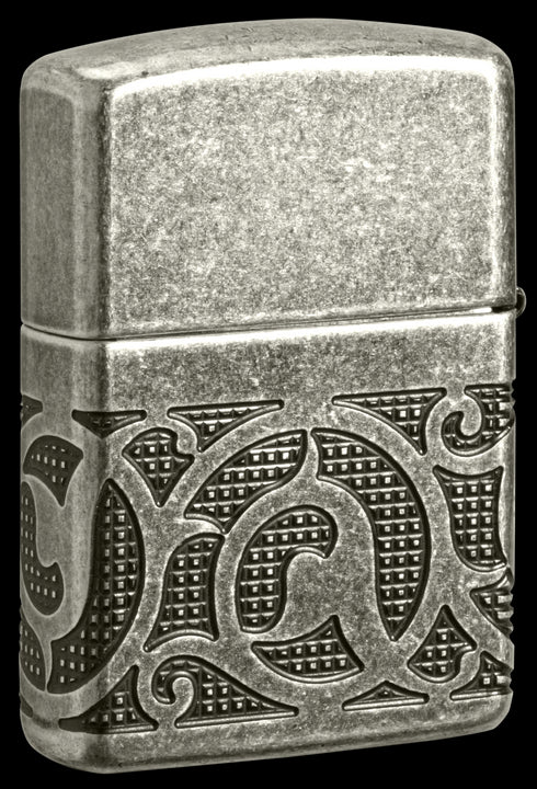 Zippo vžigalnik 49290 Pattern Armor Antique Silver