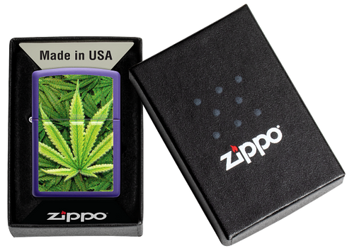 Zippo 49790 vžigalnik Cannabis, Purple Matte