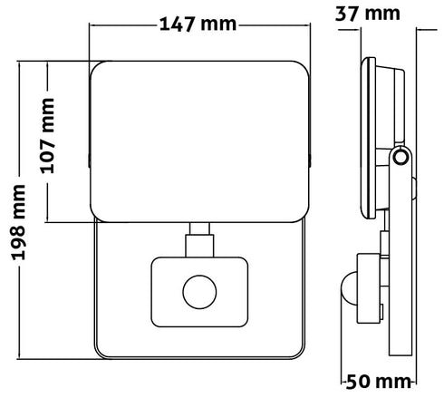 Avide 953120 Reflektor Slim LED SMD PIR 30W 4000K 2760lm IP44