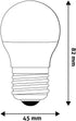 Žarnica mini LED SMD 4.5W E27 6400K CW G45 150°, ABMG27CW-4.5W