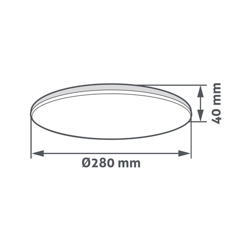 Svetilka stropna LED Pandora srebrna V2 15W 4000K 1125lm okrogla ACLO28NW-15W-PAN2S-S