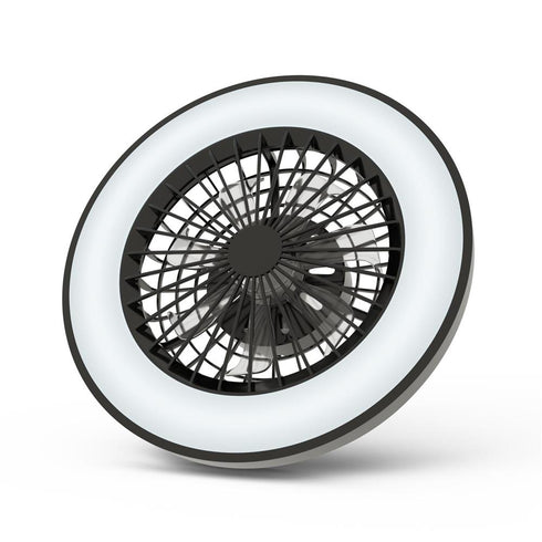 Svetilka stropna z ventilatorjem Wanda 2x24W+15W motor IR remote črna AFCLCCT-48W-15W-WAB