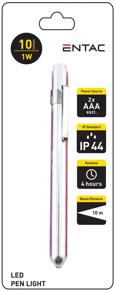 Svetilka baterijska 978468 v obliki svinčnika, 1W, EFL-1W-MINI-ALU