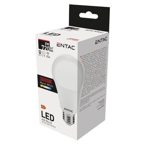 Žarnica LED E27 8W WW 3000K 720lm IP20, LLG27-8W-WW