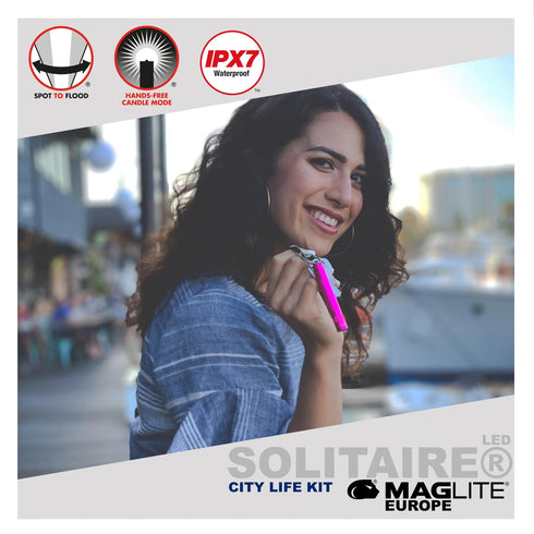 Maglite set City Life SX45057L – Mini Pro + Solitaire (Rožnato zlata)