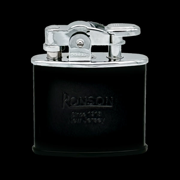 Ronson 210003 Vžigalnik polnilni Nostalgia kremen v črni barvi