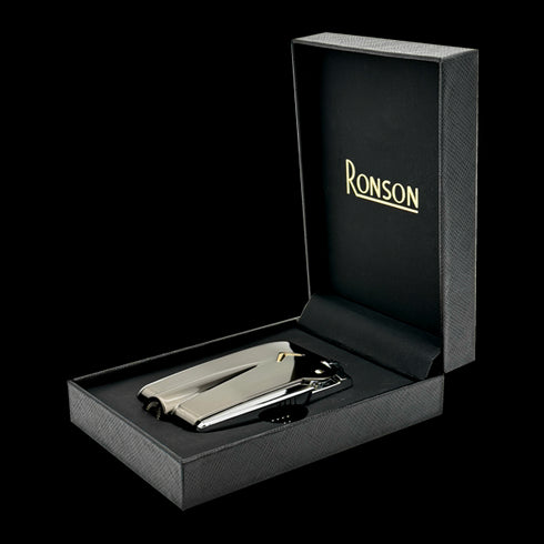 Vžigalnik Ronson 100003 plinski Premier Varaflame, Siv