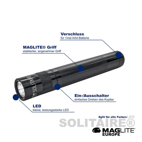 Maglite svetilka LED J3A042L Solitaire 1xAAA, Zlata