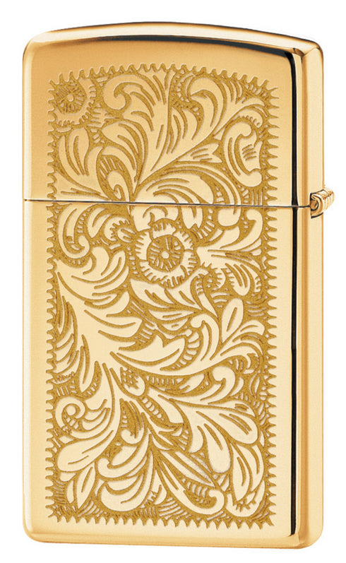 Zippo vžigalnik 1652B Venetian® Slim® High Polished Brass