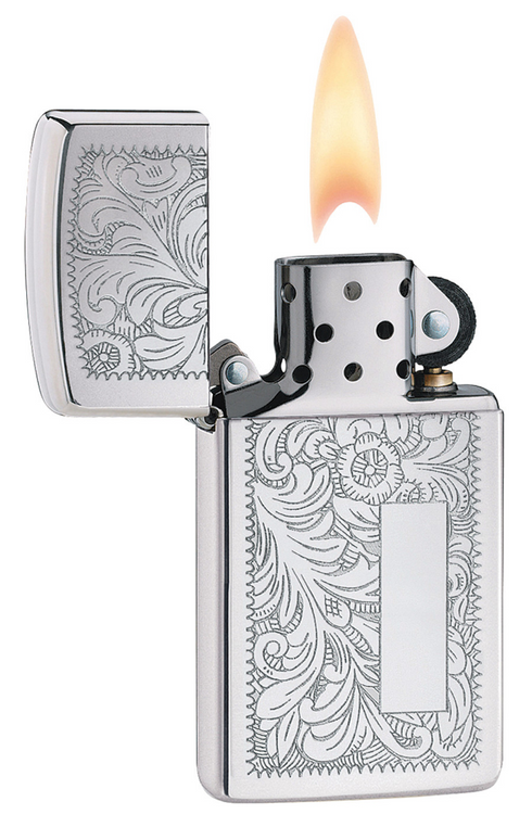 Zippo vžigalnik 1652 Venetian® Slim® High Polish Chrome