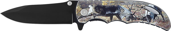 Ausonia 26592 Zložljiv žepni nož, motiv jelena 18.5 cm
