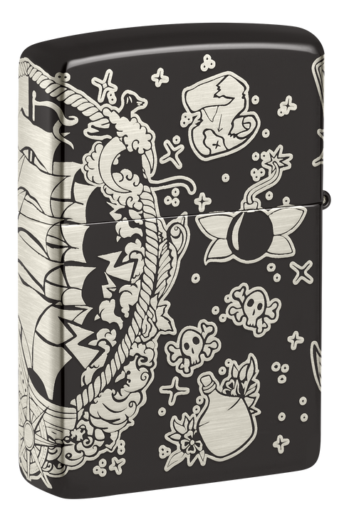 Zippo vžigalnik 48398 Tattoo Pirates