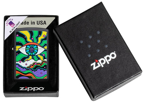 Zippo vžigalnik 49699 Black Light Eye (UV)