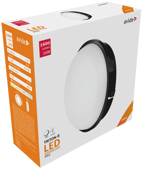 Avide 915265 Zunanja svetilka (Triton-O) Okrogla 20W 4000K 1700 lm IP65