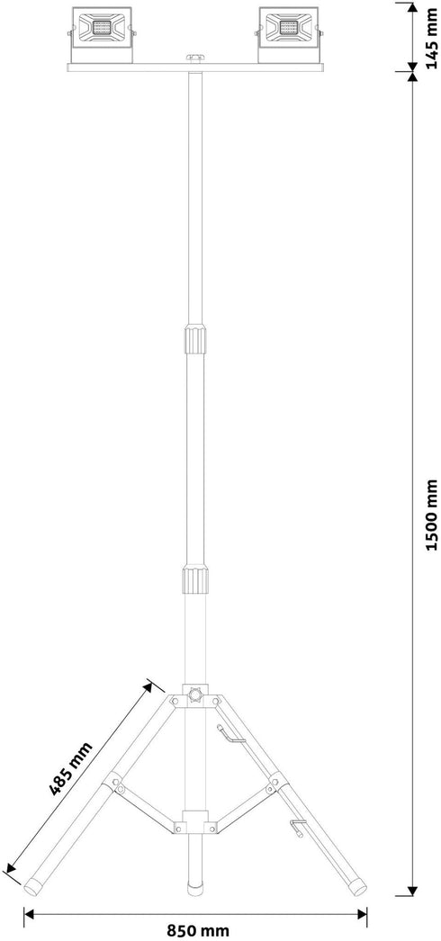 Avide 926322 Reflektor na stojalu LED 2 x 20W NW 4000 lm