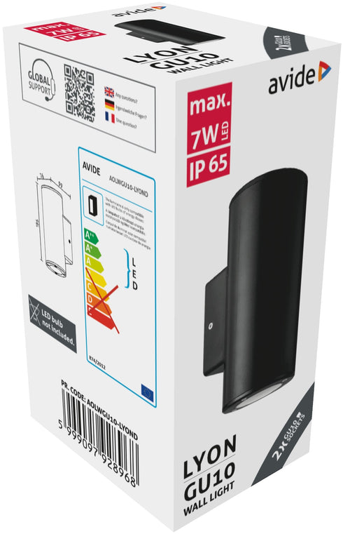 Avide 928968 Zunanja svetilka Lyon LED 2x GU10 max 7W IP65