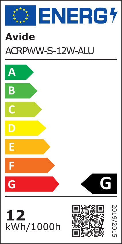 Avide 281239 Vgradna stropna svetilka LED 12W WW 940 lm