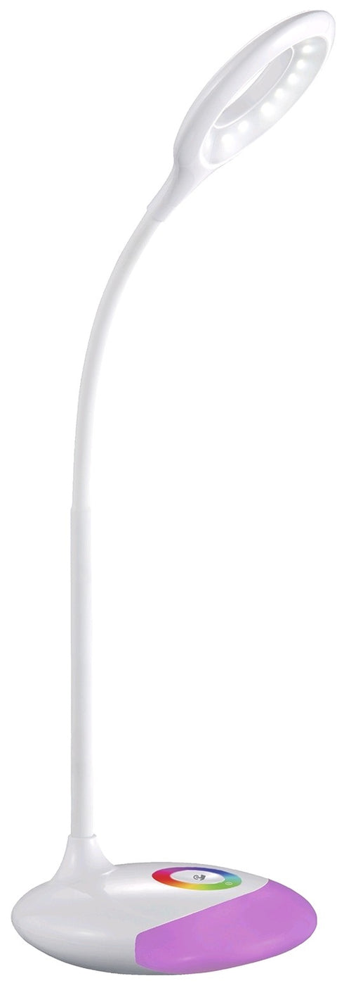 Avide 62287644 Namizna svetilka RGB Bela LED NW