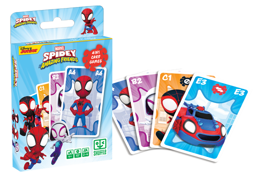 Cartamundi 108645992 Karte Marvel Spiderman in prijatelji 4v1