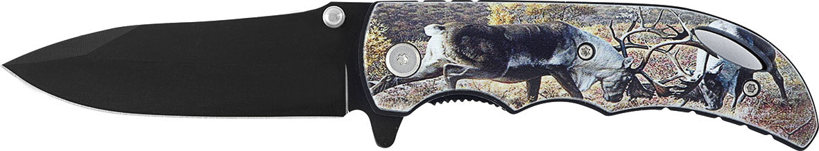 Ausonia 26592 Zložljiv žepni nož, motiv jelena 18.5 cm