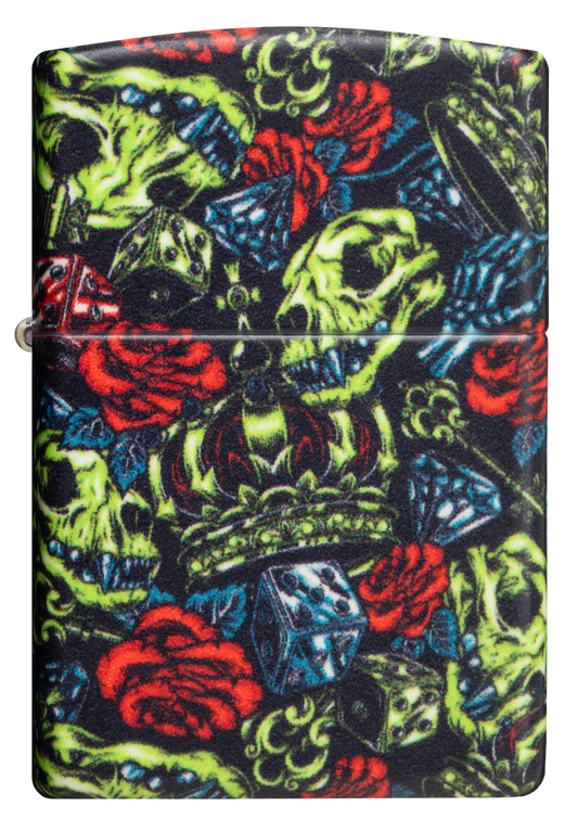 Zippo vžigalnik 49696 Skull Crown